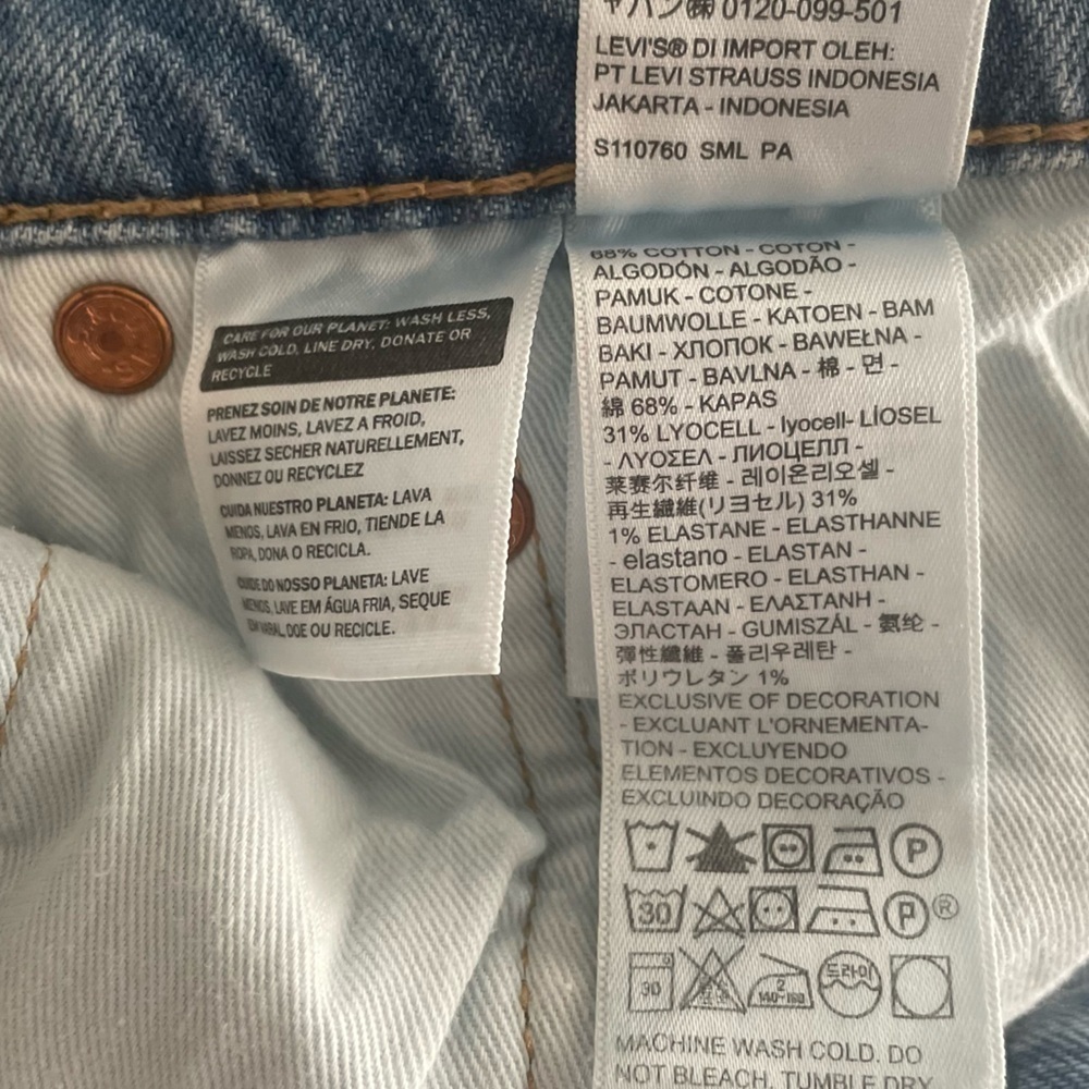 Levi’s 511 Light Blue Wash Denim Sz 33x34 - Picture 3 of 5